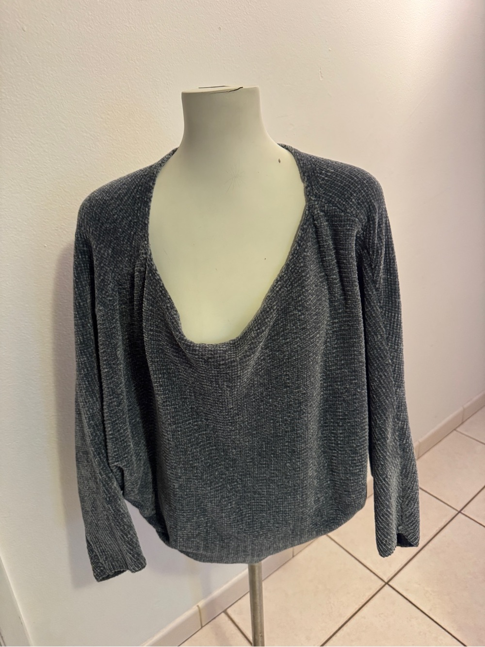 Cozy Gray Women's Off Shoulder Sweater